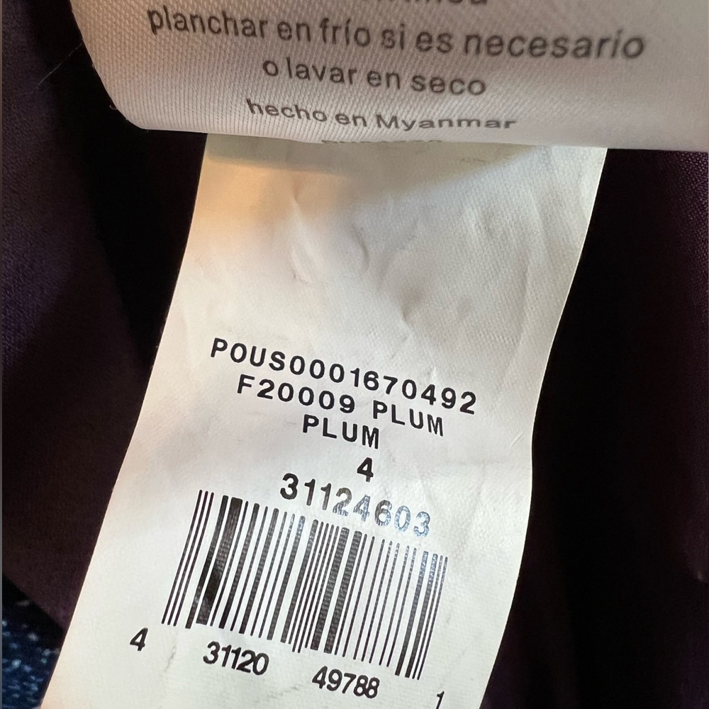 David's Bridal {Plum} Spaghetti Strap Crepe-Back Satin Bridesmaid Dress | Sz 4 - Picture 11 of 12